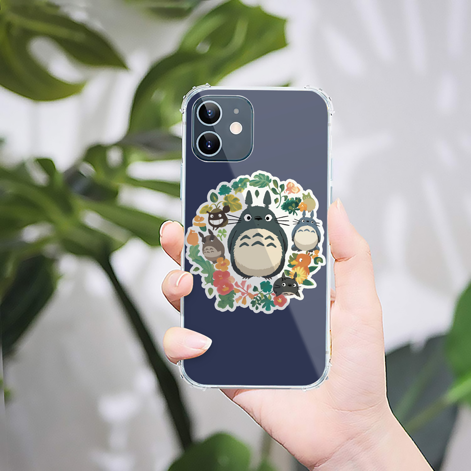 （画像用） となりのトトロ 草壁メイ 草壁サツキ My Neighbor Totoro Satsuki Kusakabe Mei Kusakabe 【iPhone 12シリーズ対応】透明スマホケース（クリアソフトケース）